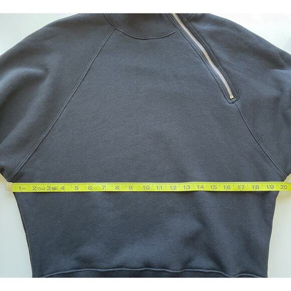 Marissa Webb So Uptight Funnel Neck Zip Sweatshirt Black XS Minimalist Neutral - Picture 12 of 14